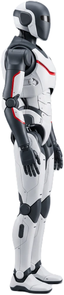A ReplaceYouBot humanoid unit standing in line